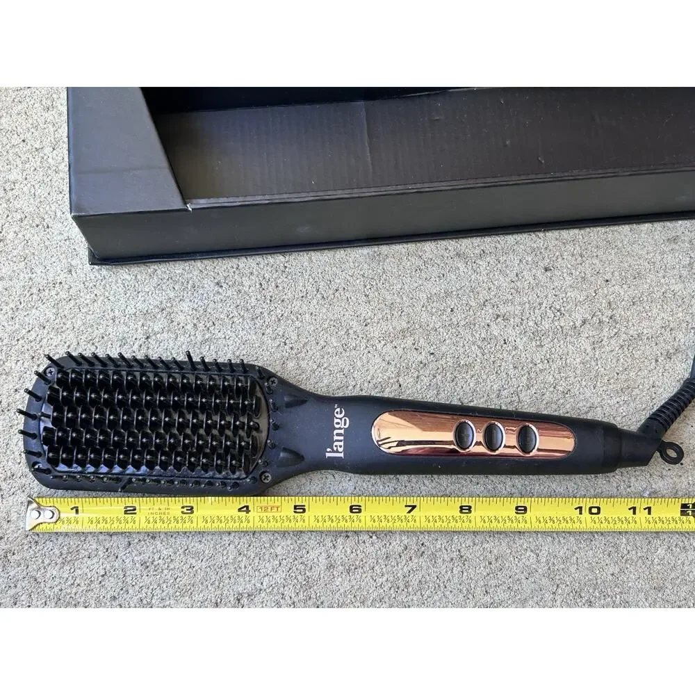 L'ange Le Vite Hairbrush‎ Hair Straightener Rose Gold & Black Noir-Negative Ion-